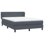 vidaXL Sommier à lattes de lit et matelas gris foncé 160x210cm velours
