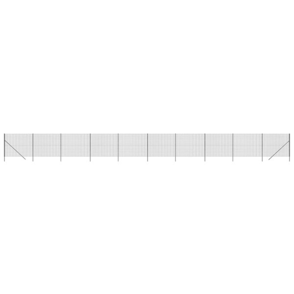 vidaXL Clôture en treillis métallique anthracite 1 8x25 m
