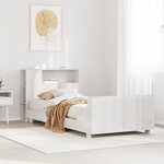 vidaXL Cadre de lit sans matelas blanc 90x200 cm bois de pin massif