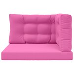vidaXL Coussin de canapé d'extérieur 3 Pièces Rose Polyester