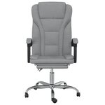vidaXL Fauteuil inclinable de bureau Gris clair Tissu