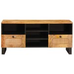 vidaXL Meuble TV Marron 100 x 33 x 46 cm Bois de mangue massif