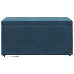 vidaXL Tabouret Bleu 81 x 41 x 40 cm Velours et Bois Composite