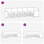 vidaXL Ensemble de canapés d'extérieur 5 pc Naturel et Crème
