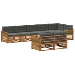 vidaXL Ensemble de canapés d'extérieur 8 pc Naturel et Anthracite