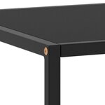 Vidaxl table basse noir avec verre noir 100x50x35 cm