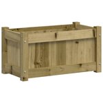 vidaXL Jardinières 2 Pièces bois de pin imprégné