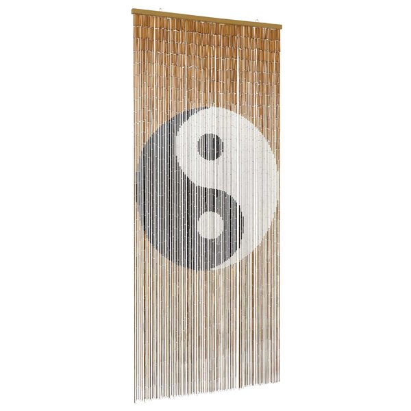 vidaXL Rideau de porte anti-insectes multicolore 90 x 200 cm Bambou