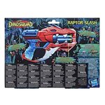 Nerf - dinosquad - blaster raptor-slash avec barillet rotatif 6 fléchettes  tir en rafale  6 fléchettes nerf  vélociraptor