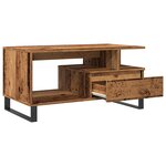 vidaXL Table basse vieux bois 90x49x45 cm bois d'ingénierie