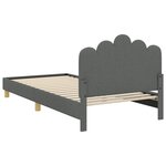 vidaXL Cadre de lit pour enfants avec tête de lit Gris foncé