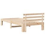 vidaXL Cadre de Lit en Bois de Pin Naturel Naturel Bois de pin massif
