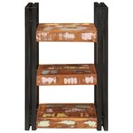 vidaXL Table de chevet 2 Pièces Marron et noir Bois massif récupéré