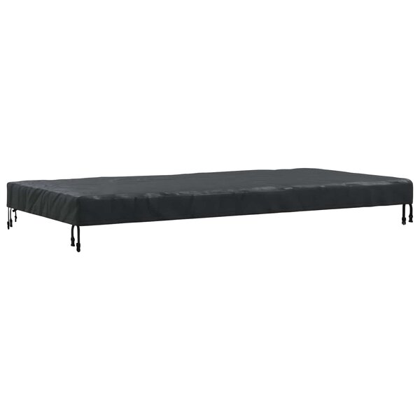 vidaXL Housse de Table Uni Noir 222 x 102 x 15 cm tissu