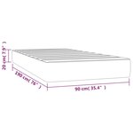 vidaXL Matelas de lit à ressorts ensachés Marron foncé 90x190x20 cm