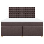 vidaXL Sommier à lattes de lit avec matelas Marron foncé 180x200 cm