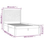vidaXL Cadre de lit Bois massif 100x200 cm