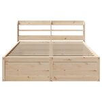 vidaXL Cadre de lit avec tête de lit 140x200 cm bois de pin massif