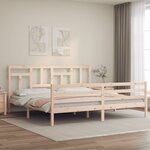 vidaXL Cadre de lit sans matelas 200x200 cm bois massif