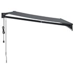 vidaXL Auvent rétractable automatique anthracite 3 5x2 5 m