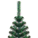 vidaXL Sapin de Noël artificiel pointes iridescentes Vert 180 cm PVC
