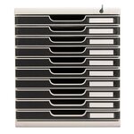 Module De Classement Modulo Office 10 Tiroirs Fermables À Clé - Noir - Exacompta