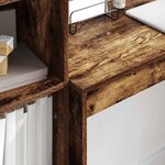 vidaXL Bureau avec tiroir avec étagère avec stockage 2 Pièces Chêne fumé