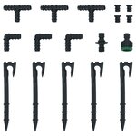 vidaXL Tuyau d'arrosage de jardin noir 0 6" 10 m caoutchouc