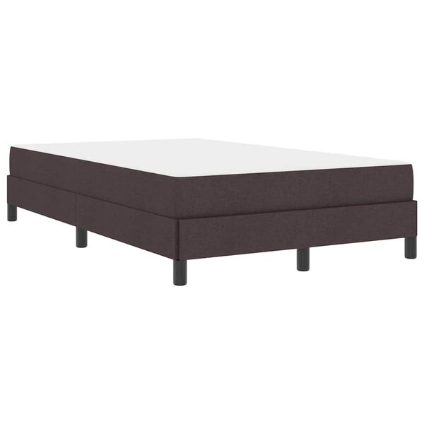 vidaXL Lit à ressorts avec matelas Marron foncé 120 x 200 cm tissu