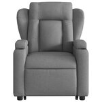 vidaXL Fauteuil inclinable de massage électrique Gris foncé Tissu