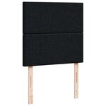 vidaXL Cadre de lit ottoman avec matelas noir 90x190 cm tissu