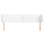 vidaXL Tête de lit avec oreilles Blanc 203x23x78/88 cm Similicuir