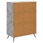 vidaXL Buffet Gris béton 66 x 34 5 x 90 cm Bois d'ingénierie
