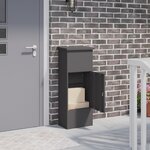 vidaXL Boîte de dépôt de colis Noir 44.5 x 29 x 110.5 cm Acier