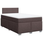 vidaXL Sommier à lattes de lit et matelas marron foncé 120x190cm tissu