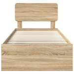 vidaXL Cadre de lit avec tête de lit Sonoma 100 x 200 cm Pin massif
