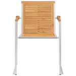 vidaXL Chaises de jardin lot de 8 avec coussins Bois de teck massif