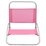 vidaXL Chaises de plage pliables lot de 2 Rose Tissu