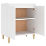 vidaXL Buffet avec pieds en bois massif blanc bois d'ingénierie