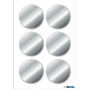 Sticker de Noël  rond  32 mm  argent HERMA