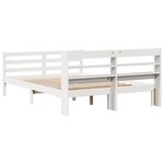 vidaXL Cadre de lit et tête de lit blanc 140x190 cm bois de pin massif