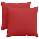 vidaXL Coussins de canapé 2 Pièces Rouge 45 x 45 cm tissu