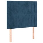 vidaXL Sommier à lattes de lit et matelas Bleu foncé 80x200 cm Velours