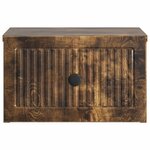 vidaXL Cabinet de chevet mural Chêne fumé 33 x 34 5 x 20 cm