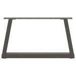 vidaXL Pieds de table basse en forme de V  2 pièces  anthracite  60 x (30-31 3) cm  acier