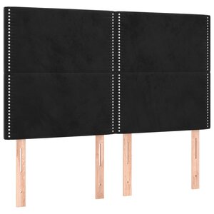vidaXL Têtes de lit 4 Pièces Noir 72x5x78/88 cm Velours