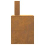 vidaXL Braise Marron 80 x 50 x 96 cm Acier Corten