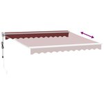 vidaXL Auvent rétractable automatique bordeaux 300x250 cm