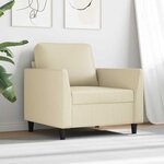 vidaXL Fauteuil Crème 60 cm Similicuir