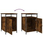 vidaXL Tables de chevet 2 Pièces chêne fumé 40x42x60 cm bois d'ingénierie